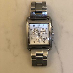 Michael Kors Silver Rectangle Watch